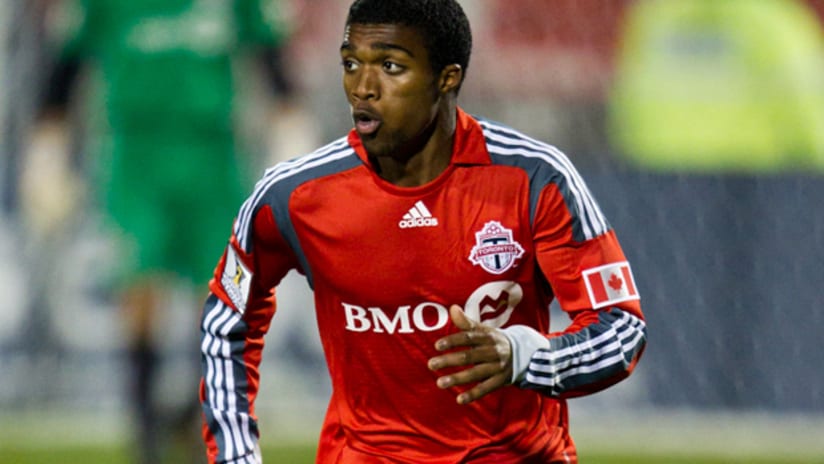 Ashtone Morgan made his MLS debut for Toronto FC on Saturday.
