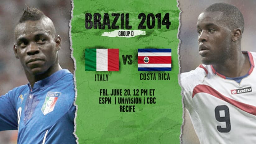 Italy vs. Costa Rica, FIFA World Cup Group D preview
