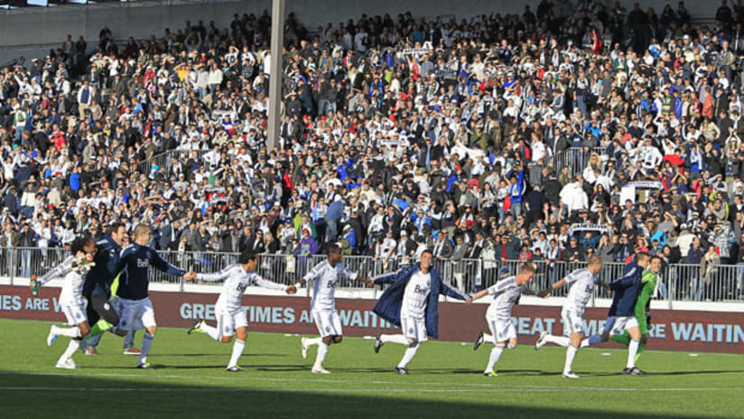 More than 22,000 turned out to witness the Whitecaps win their first game.