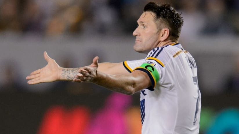 Robbie Keane (LA Galaxy) shrugs during a game