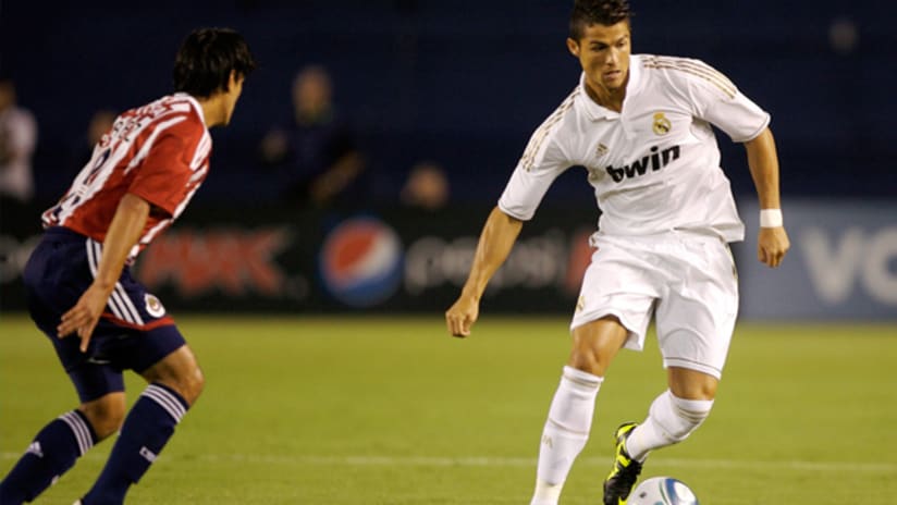 Real Madrid's Cristiano Ronaldo scored three times against Guadalajara in a 3-0 win.