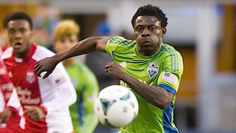 Obafemi Martins during his Seattle Sounders debut