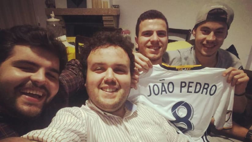 Joao Pedro -- not the player -- watching Joao Pedro of the LA Galaxy in Portugal