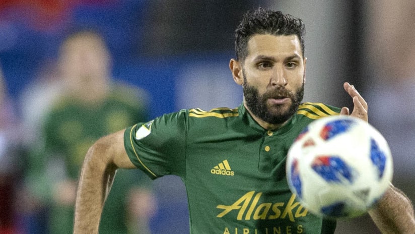 Diego Valeri - chases down ball - Timbers vs. FC Dallas