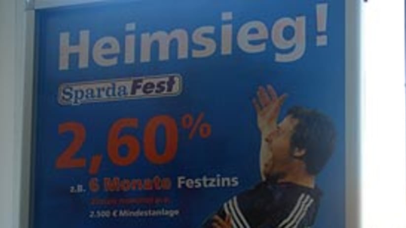 Former United player Dema Kovalenko appears on this advertisement in Germany.