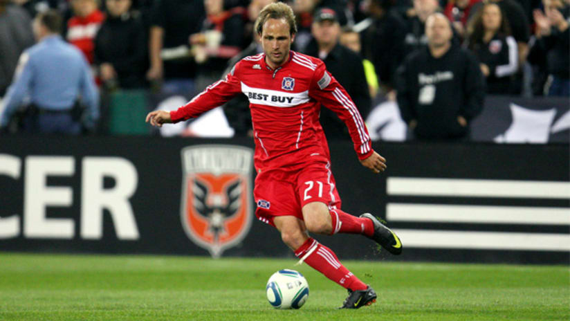 Chicago traded Justin Mapp (above) because of a lack of production, according to techical director Frank Klopas.