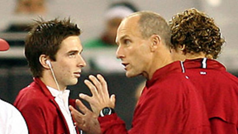 U.S. national team boss Bob Bradley (R) had much to consider while picking his team.