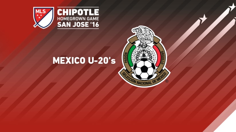 Mexico Under-20 roster - 2016 Chipotle MLS Homegrown Game