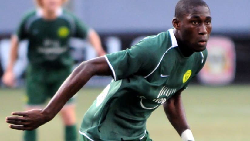 James Marcelin in 2010 with then USSF D-2 Portland Timbers.