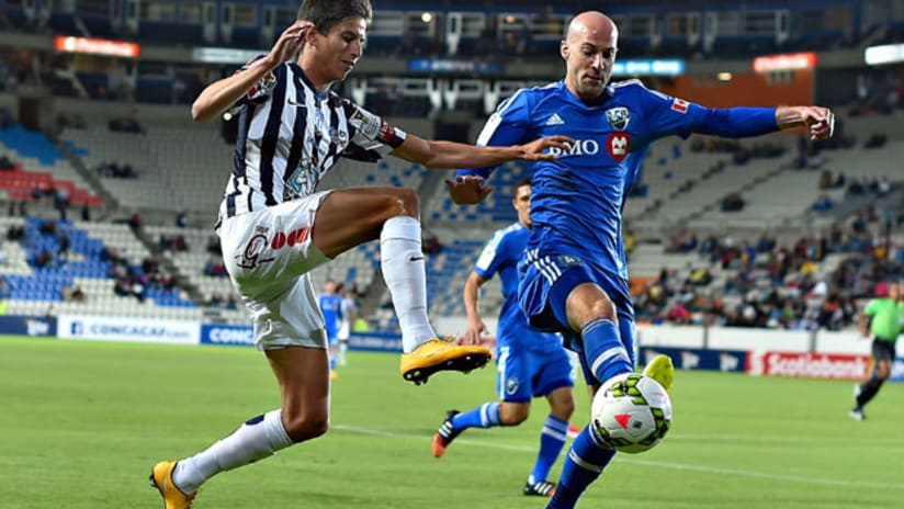 Laurent Ciman in Montreal Impact's CONCACAF Champions League match at Pachuca