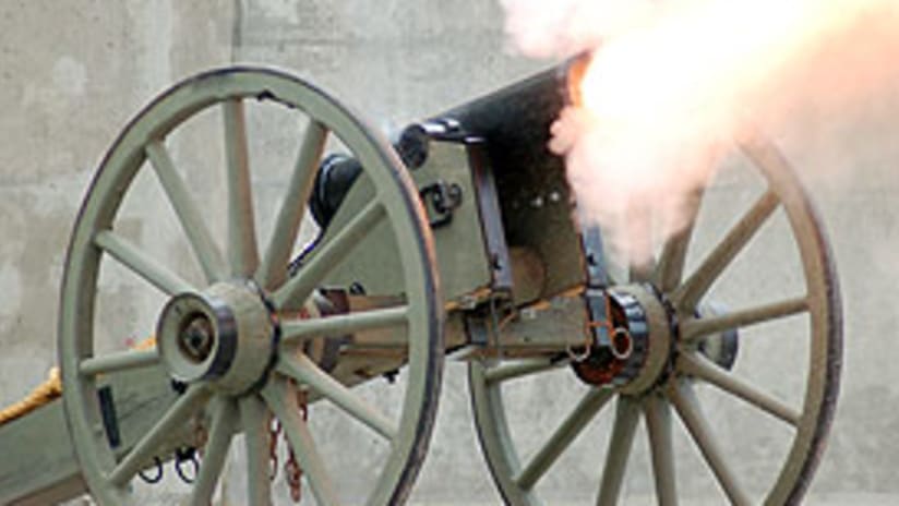 The winner of the FCD-Dynamo season series will get to keep the cannon.