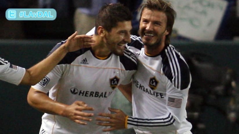 Omar Gonzalez (left) scored in the Western Conference semifinal series against Seattle.