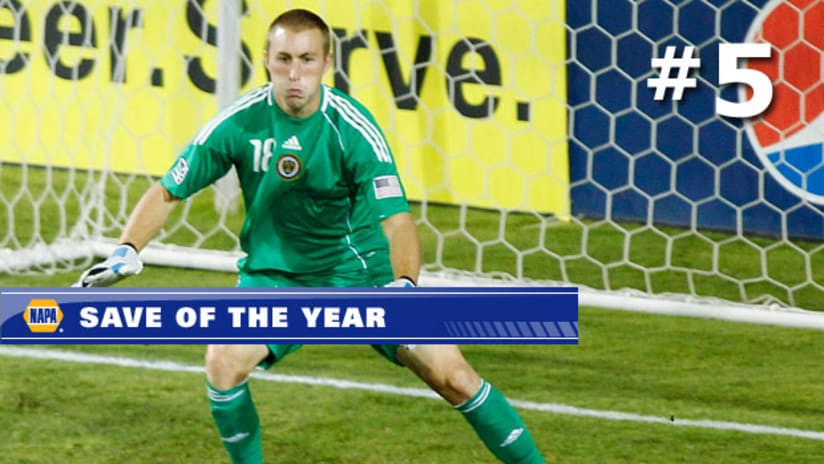 Philadelphian Union's Brad Knighton has finished 5th in voting for the NAPA Save of the Year.