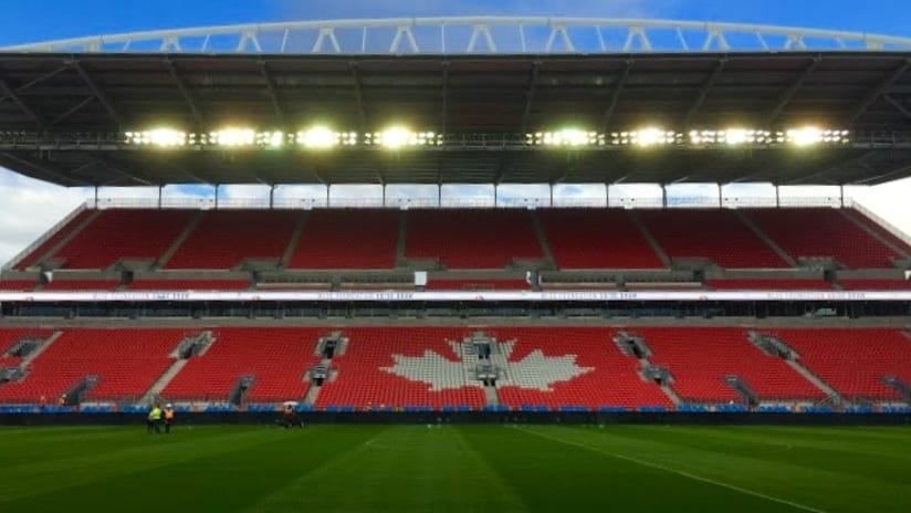 Another view of the new BMO field seats, May 2016