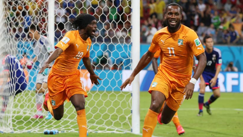 World Cup: Gervinho and Didier Drogba, Ivory Coast