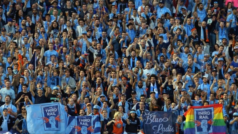 The Third Rail at a New York City FC game in Yankee Stadium, 2015