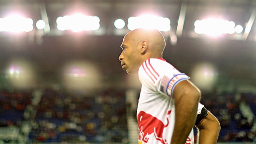 Thierry Henry enjoys lights at Red Bull Arena
