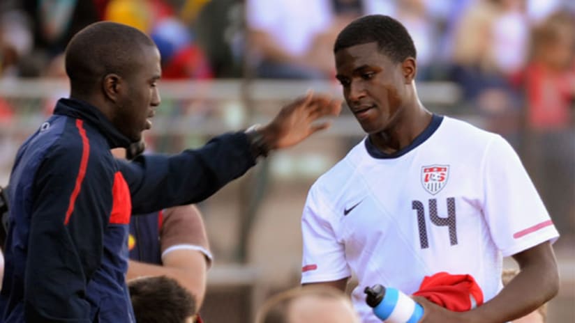 MLSsoccer.com voters want to see the pairing of Jozy Altidore (left) and Edson Buddle up top against England.