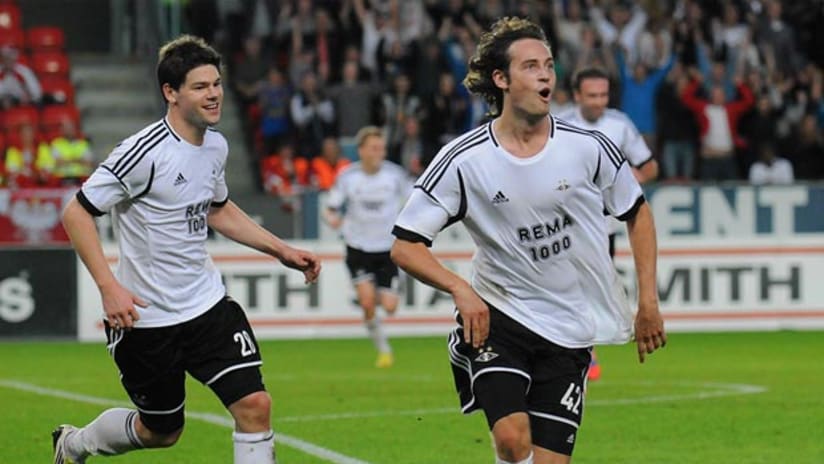 Mix Diskerud celebrates his first Rosenborg goal