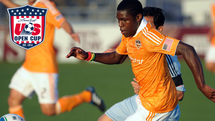 Rookie Kofie Sarkodie put forth a good performance in Houston's USOC loss vs. Sporting KC.