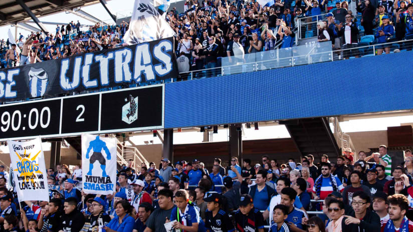 San Jose Earthquakes - supporters section 2017 - Avaya Stadium