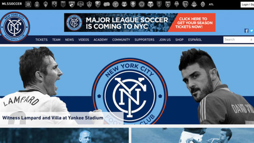 NYCFC new website