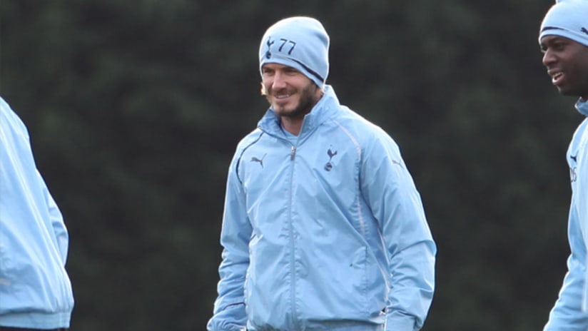 David Beckham has spent the winter training with Tottenham.