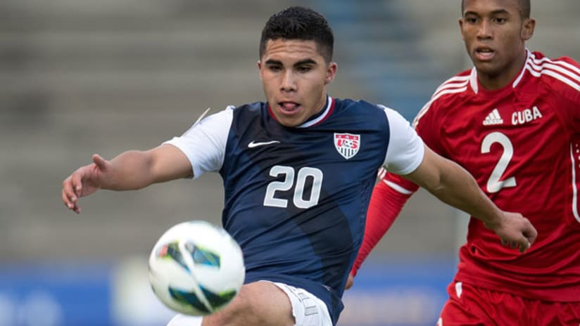 Daniel Cuevas with the US during the 2013 CONCACAF U-20 Championship
