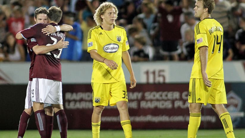 In the last meeting between the Rapids and the Crew, a late Drew Moor goal proved the difference.