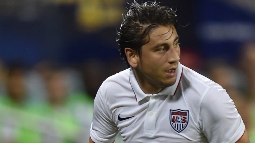 Alejandro Bedoya in action for the USMNT at the 2015 Gold Cup