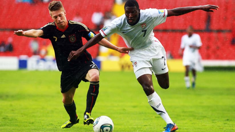 U-17 World Cup: Mitchell Weiser (Germany) and Alfred Koroma (USA)
