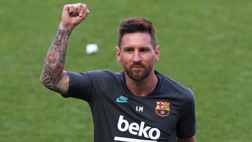 Lionel Messi first raised smile