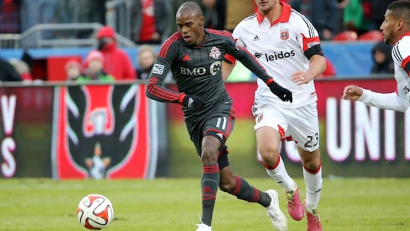 Jackson in action for Toronto FC against DC United