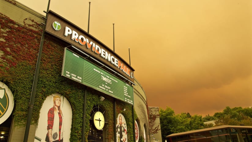 Providence Park smoke sky - September 2020