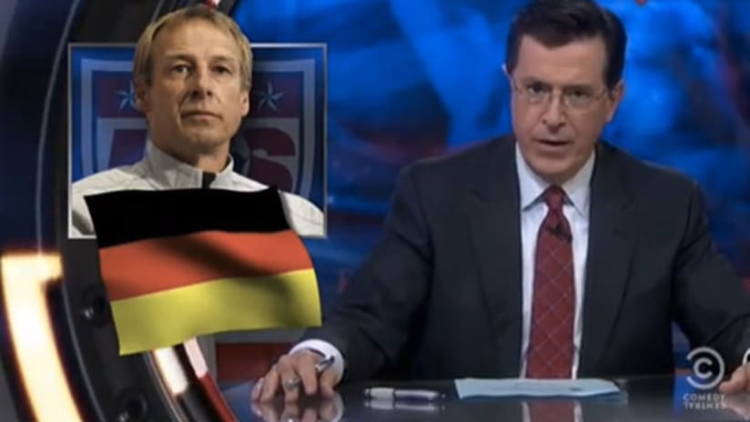 Stephen Colbert does a World Cup skit on Jurgen Klinsmann