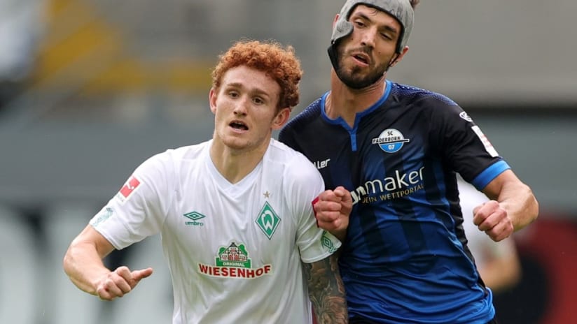 Josh Sargent - back-to-goal play - Werder Bremen