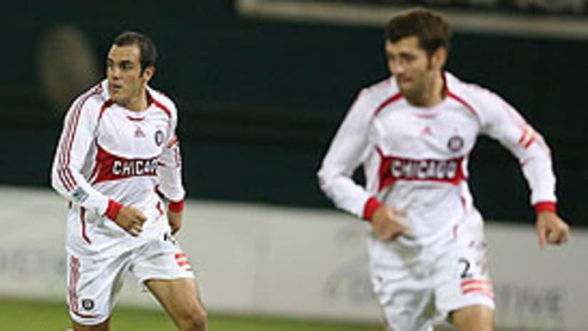 Cuauhtemoc Blanco (left) will look to lead Chicago in their upcoming match against the Revs.