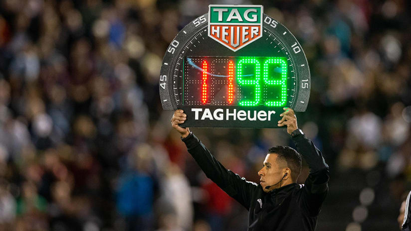 MLS - referee - substitute board