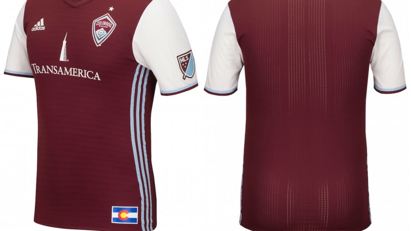 Colorado Rapids new 2016 primary jersey front and back
