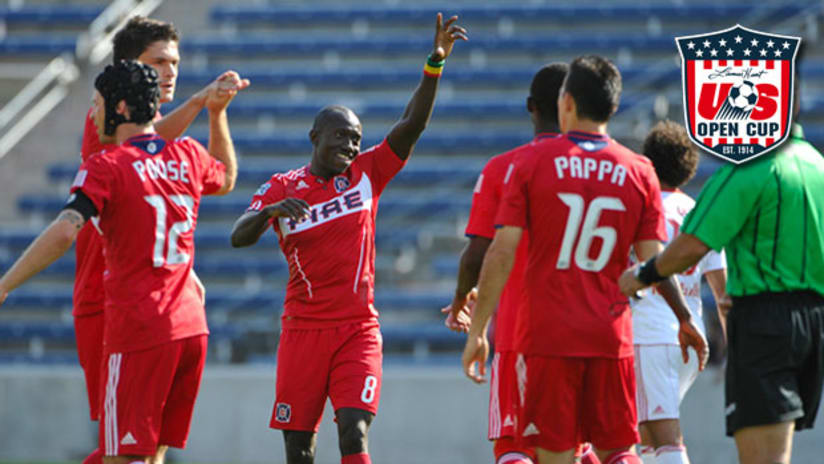 Dominic Oduro and the Chicago Fire are headed to the Open Cup semis.