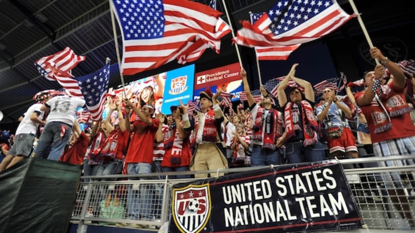 USMNT fans at a World Cup qualifier at Sporting Park