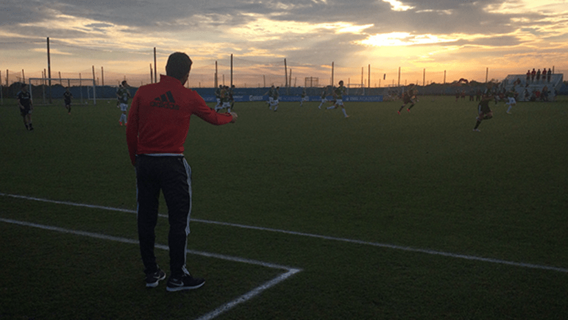 Ben Olsen coaching at sunset - florida 2015