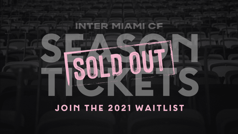 2020 Season Tickets Sold Out