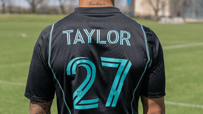 Back of the 2023 One Planet MNUFC jersey
