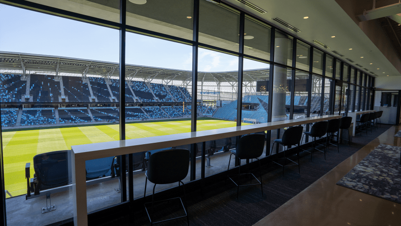View of the field from the Stadium Club