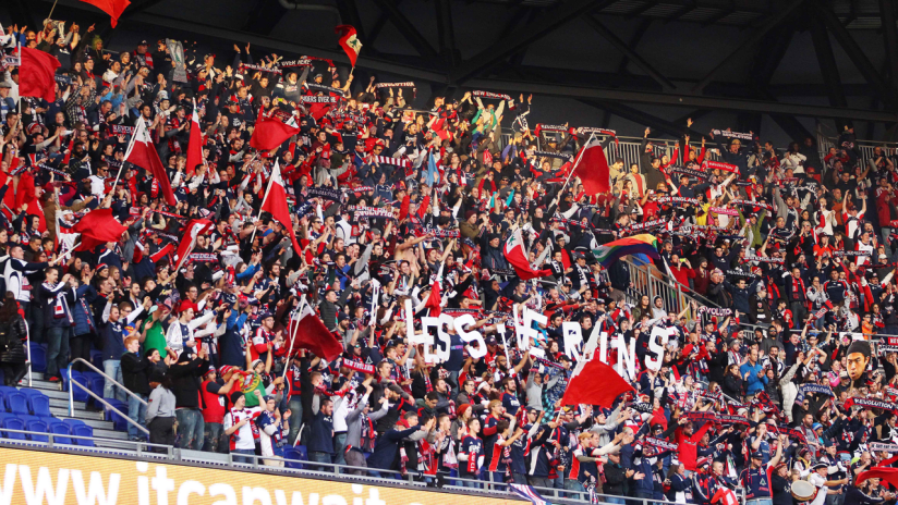 Revolution supporters at Red Bull Arena 2014 Eastern Conference Championship