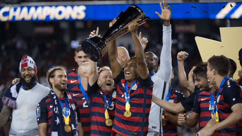 Juan Agudelo celebrates Gold Cup with U.S. National Team