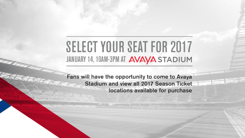 Select A Seat - Avaya Stadium - January 14