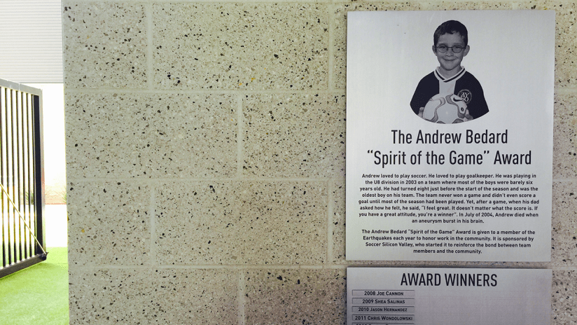 The Andrew Bedard "Spirit of the Game" Award -
