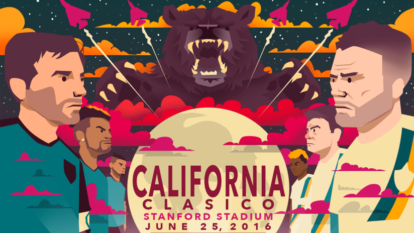 California Clasico Match Poster Sketch 2016